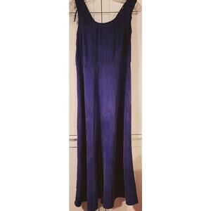 Rabbit Rabbit Rabbit Designs Vintage Blue Maxi Dress Scoop Neck size 12